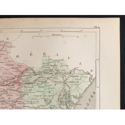 Gravure de 1855 - Carte du département de l'Aude - 3