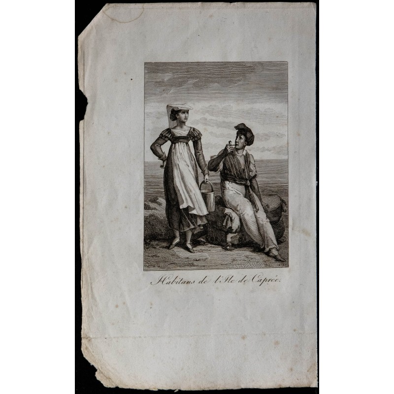 1822 - Habitants de l'Ile de Capri 