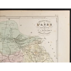 Gravure de 1855 - Carte du département de l'Aube - 3