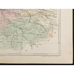 Gravure de 1855 - Carte du département de l'Aube - 5