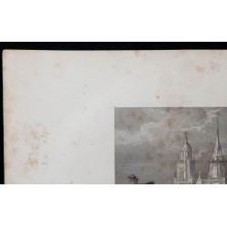 1844 - Vue de la cathédrale d'Évreux 