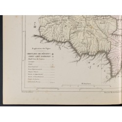 Gravure de 1855 - Carte du département de l'Ariège - 4