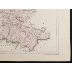 Gravure de 1855 - Carte du département de l'Ariège - 5
