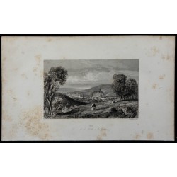 1844 - Vue de la ville et du château d'Eu 