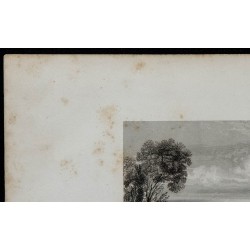 1844 - Vue de la ville et du château d'Eu 