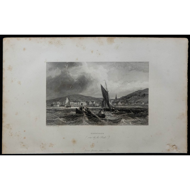 1844 - Vue du port de Honfleur (entrée de la rade) 
