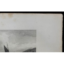 1844 - Vue du port de Honfleur (entrée de la rade) 