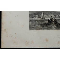 1844 - Vue du port de Honfleur (entrée de la rade) 
