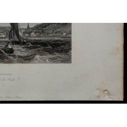 1844 - Vue du port de Honfleur (entrée de la rade) 