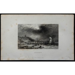 1844 - Vue du port de Quillebeuf 