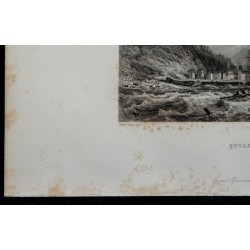 1844 - Vue du port de Quillebeuf 