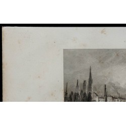 1844 - Vue de Rouen depuis la Seine 