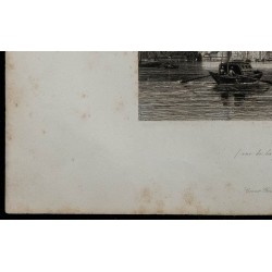 1844 - Vue de Rouen depuis la Seine 