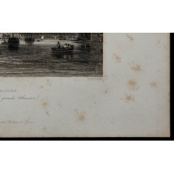 1844 - Vue de Rouen depuis la Seine 
