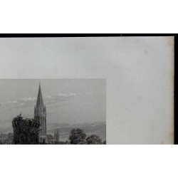 1844 - Vue de Caen depuis la rue des Quais 