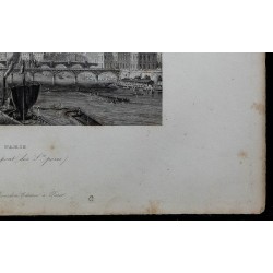 1844 - Vue du Pont des Saints-Pères à Paris 