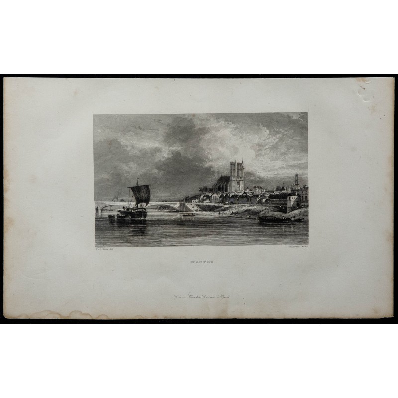 1844 - Vue de Mantes-la-Jolie 