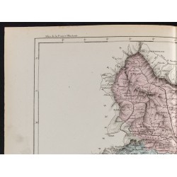 Gravure de 1855 - Carte du département des Alpes Maritimes - 2