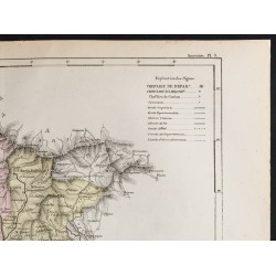 Gravure de 1855 - Carte du département des Alpes Maritimes - 3