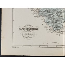 Gravure de 1855 - Carte du département des Alpes Maritimes - 4