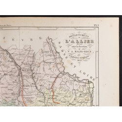 Gravure de 1855 - Carte du département de l'Allier - 3