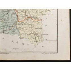 Gravure de 1855 - Carte du département de l'Allier - 5