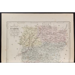 Gravure de 1855 - Carte du département de l'Aisne - 2