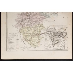 Gravure de 1855 - Carte du département de l'Aisne - 3