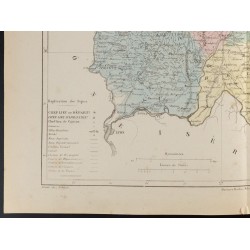 Gravure de 1855 - Carte du département de l'Ain - 4