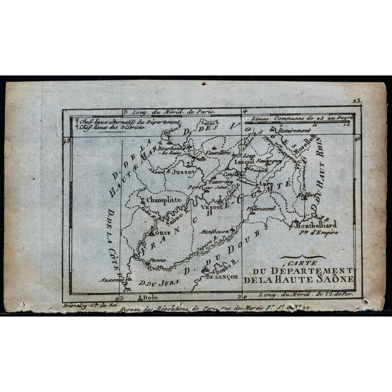 1793 - Département de la Haute-Saône 1793 - Département de la Haute-Saône