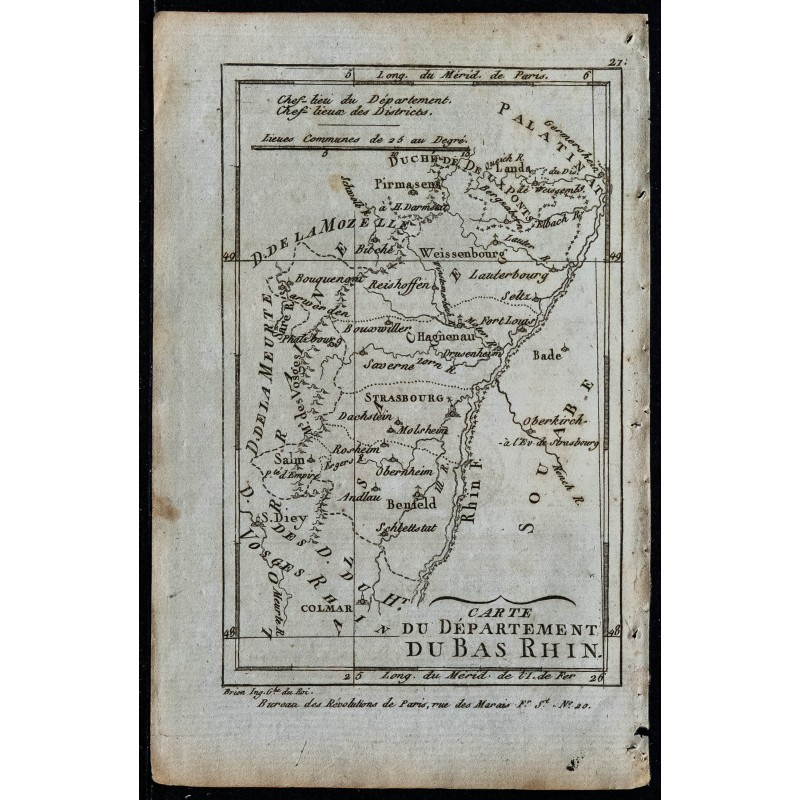1793 - Département du Bas Rhin 1793 - Département du Bas Rhin