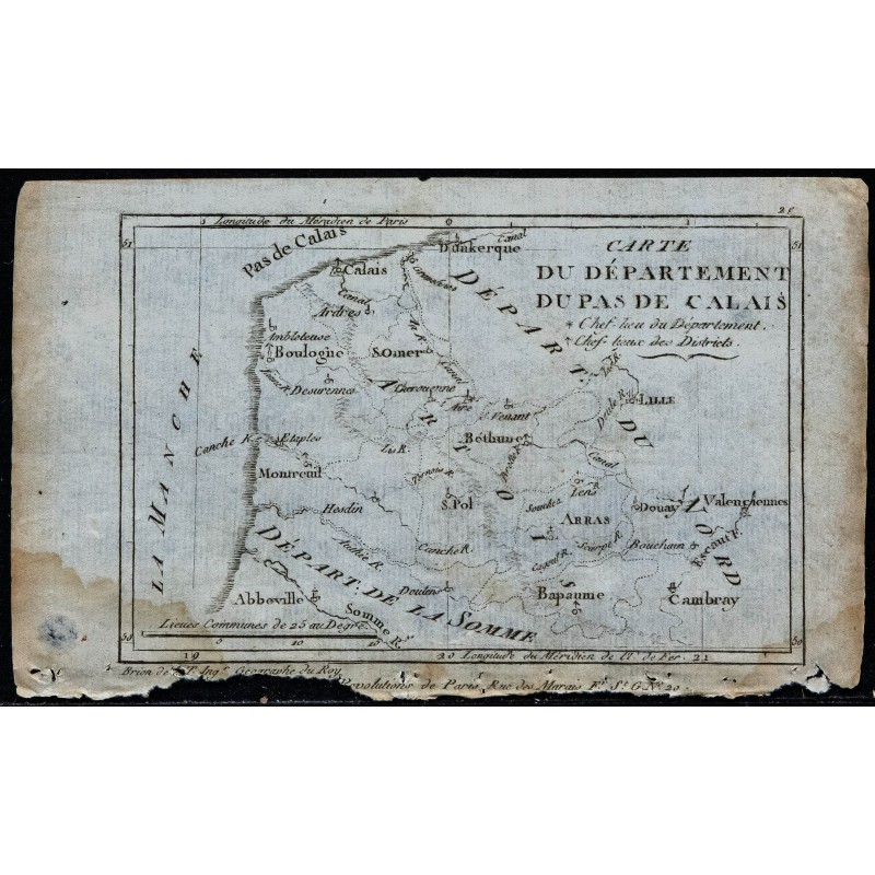1793 - Département du Pas de Calais 1793 - Département du Pas de Calais