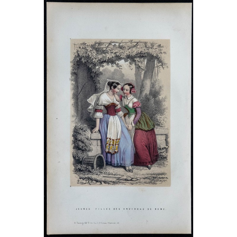 1842 - Costumes traditionnels de Rome 