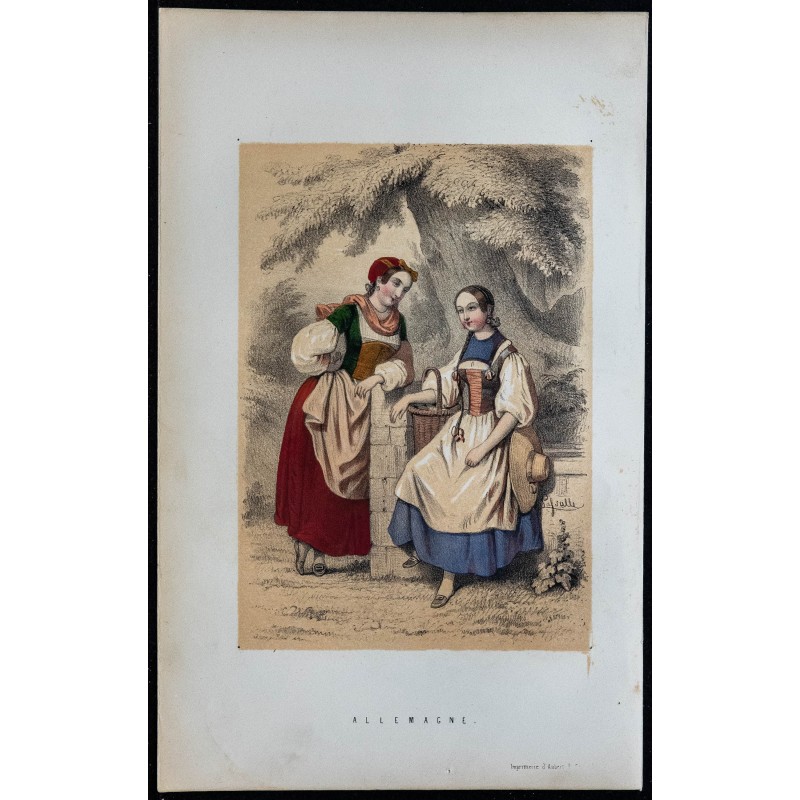 1842 - Costumes traditionnels de l'Allemagne 