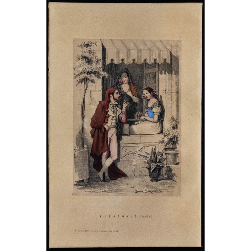 1842 - Costumes traditionnels de Séville 