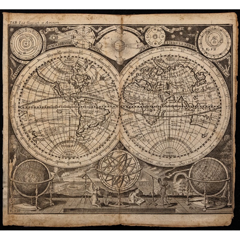 1748 - Mappemonde ancienne 1748 - Mappemonde ancienne