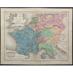 1869 - Carte de l'Europe centrale 