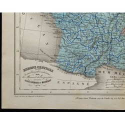 1869 - Carte de l'Europe centrale 