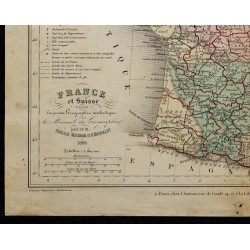 1869 - Carte de France & Suisse 