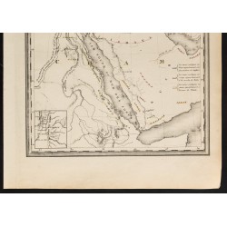 Gravure de 1840 - Carte géographie des hébreux - 3