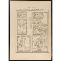 Gravure de 1840 - Carte sur l'Histoire Sainte - 1