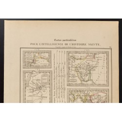 Gravure de 1840 - Carte sur l'Histoire Sainte - 2