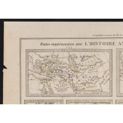 Gravure de 1840 - Carte histoire d'Alexandre le Grand - 2