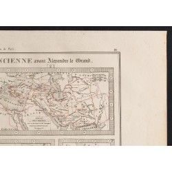 Gravure de 1840 - Carte histoire d'Alexandre le Grand - 3