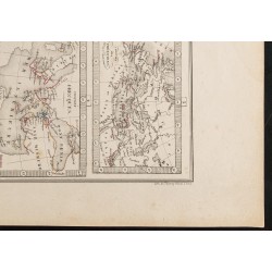 Gravure de 1840 - Carte histoire d'Alexandre le Grand - 5