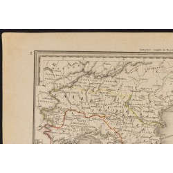 Gravure de 1840 - Carte de l'Italie ancienne (Nord) - 2