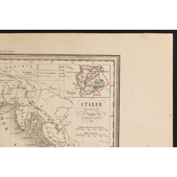 Gravure de 1840 - Carte de l'Italie ancienne (Nord) - 3