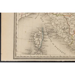 Gravure de 1840 - Carte de l'Italie ancienne (Nord) - 4