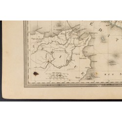 Gravure de 1840 - Carte de l'Italie ancienne (Sud) - 4