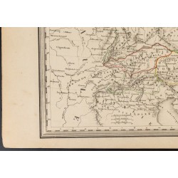 Gravure de 1840 - Carte de la Germanie - 4